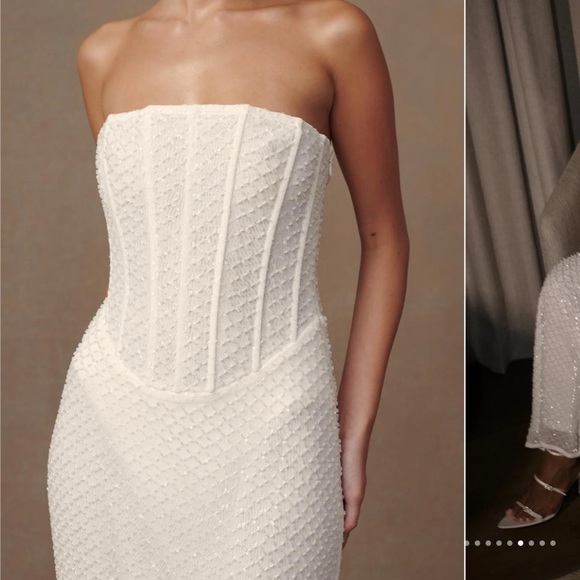 GEMMA Meshki Size Small White Embellished Dress - Picture 6 of 8